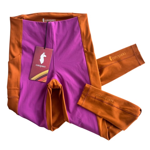 Cotopaxi Women's XS Mezcal & Foxglove Colorblock Verso Hike Tights Active Sporty - Picture 1 of 14